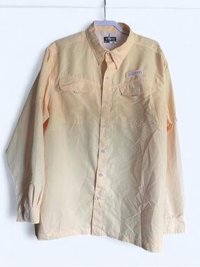 Habit Long Sleeve Fishing Shirt Pale Banana Yellow XL Gorpcore